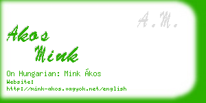 akos mink business card