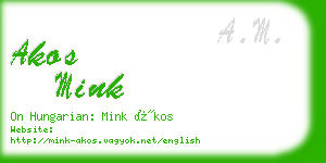 akos mink business card